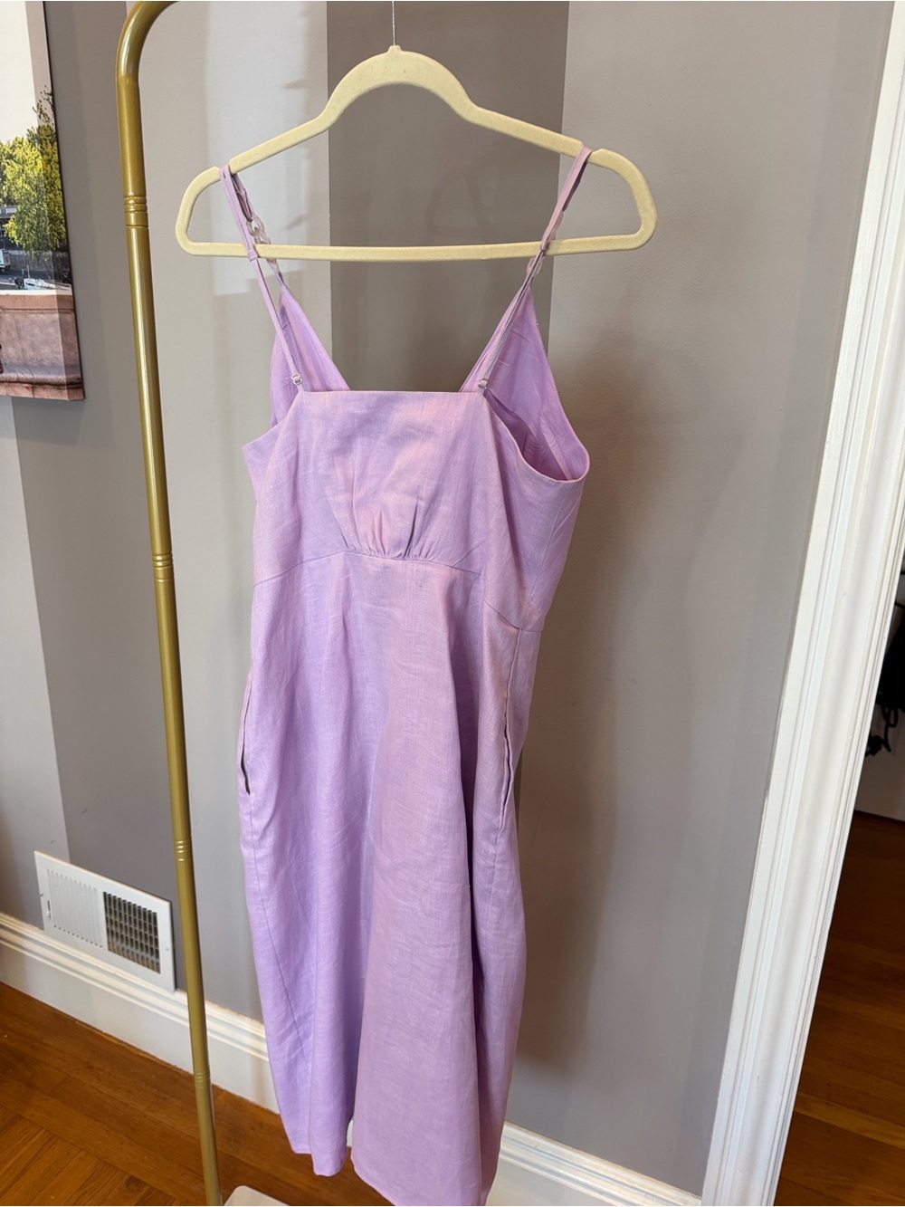 LAST WEEK! FINAL MARKDOWN! Reiss Esme Lilac Wrap Midi Dress - Picture 6 of 9